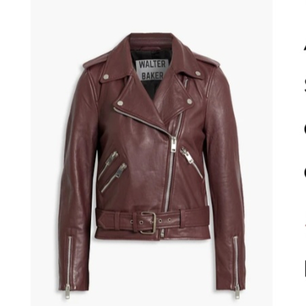 Walter Baker Women's Deep Red Leather Jacket